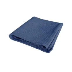 DRAP HOUSSE GAZE DE COTON 60X120CM BLEU FONCE