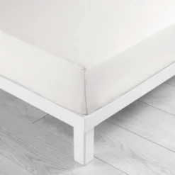 DRAP HOUSSE 160X200CM MICROFIBRE BONNET 25CM BLANC