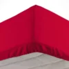 DRAP HOUSSE 90X190CM MICROFIBRE OSCAR ROUGE
