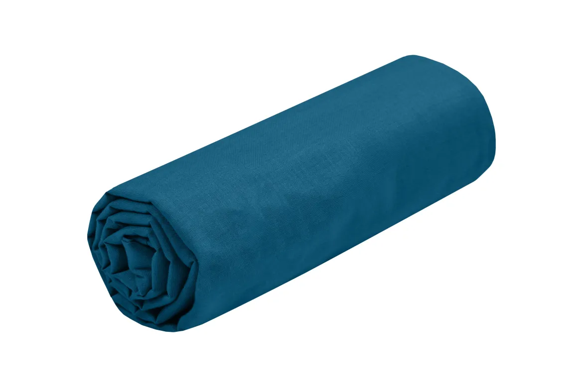 EDEN DRAP HOUSSE 140X200CM PETROLE