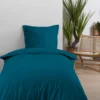 EDEN DRAP HOUSSE 90X190CM PETROLE