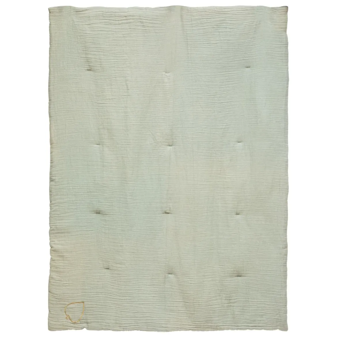 EDREDON DOUBLE GAZE COTON VERT