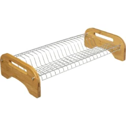 EGOUTTOIR 1 NIVEAU METAL ET BAMBOU