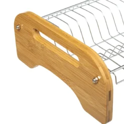 EGOUTTOIR 1 NIVEAU METAL ET BAMBOU