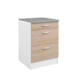 EKO MEUBLE BAS 60CM 3 TIROIRS