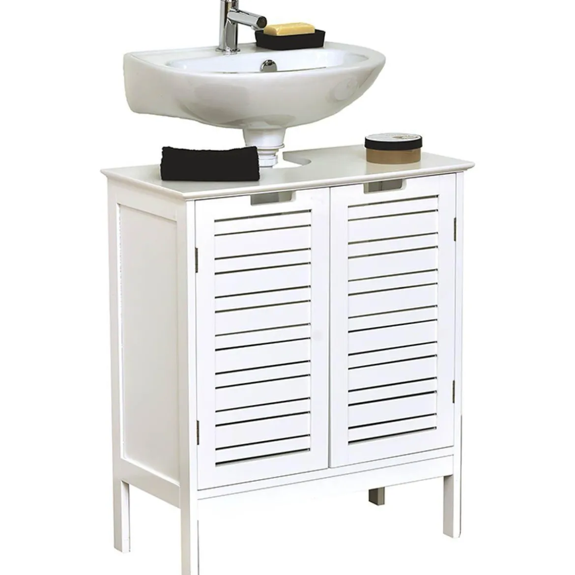 ELEMENT SOUS LAVABO 2 PORTES MDF ETAGERE MDF MIAMI