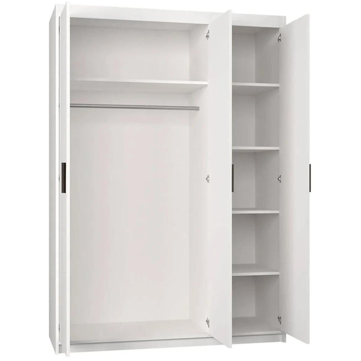 ELENA 3D ARMOIRE 3 PORTES OUVRANTES BLANC