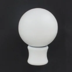 EMBOUT BOULE D20 X2 BLANC MAT