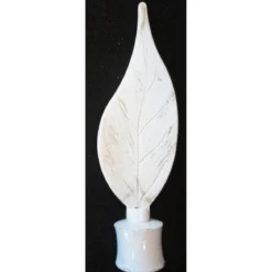 EMBOUT FEUILLE D20 X2 BLANC OR