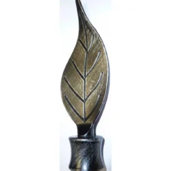 EMBOUT FEUILLE D20 X2 NOIR ARGENT