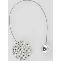 EMBRASSE METALLISEE AIMANTEE RONDE MOSAIQUE NEWPORT CHROME