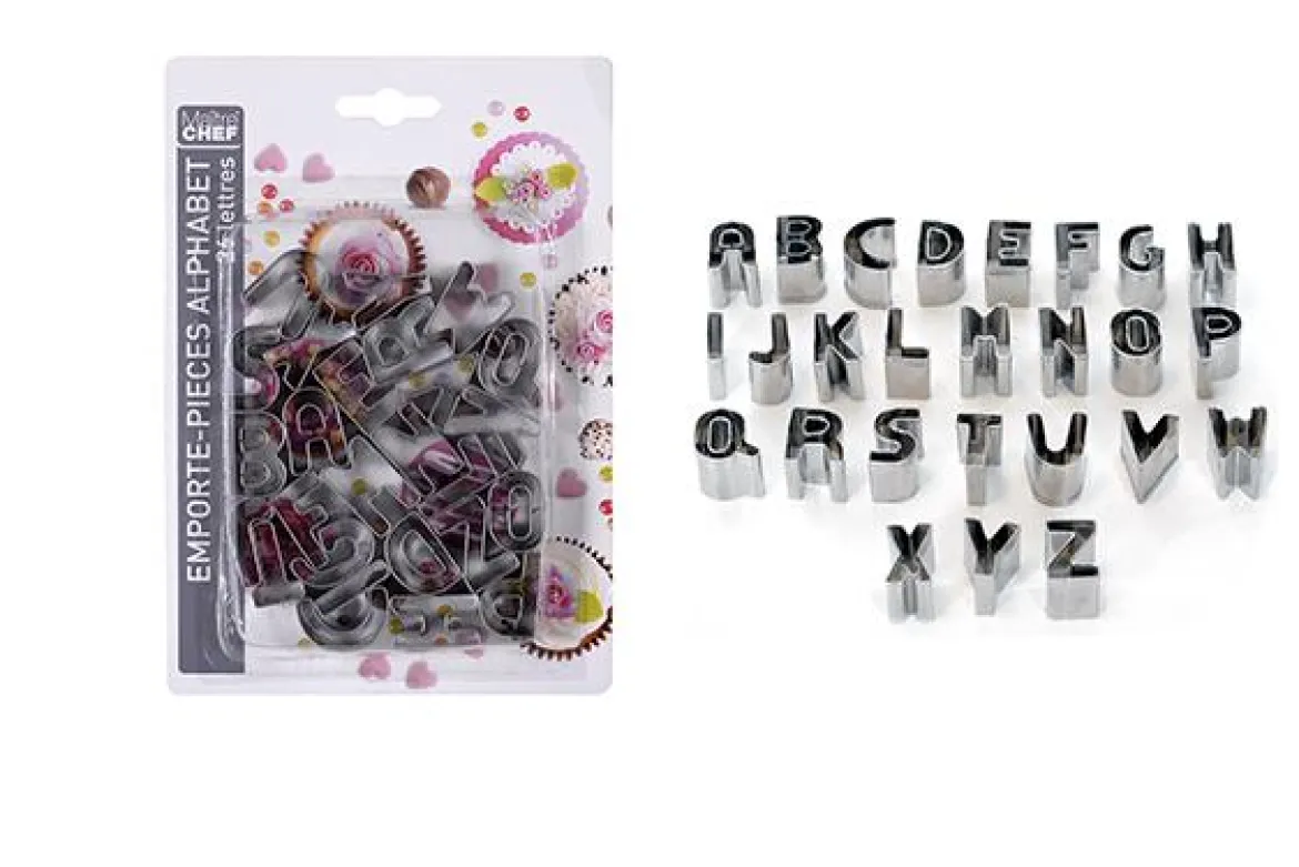 EMPORTE PIECES INOX ALPHABET 26PCS