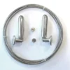 ENSEMBLE CABLE ACIER 5M ARGENT