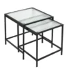 ENSEMBLE DE 2 TABLES GIGOGNE ROSA VERRE TEXTURE