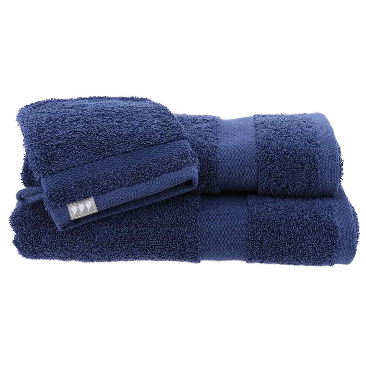 EPONGE 700G SERVIETTE 70X130CM 50X90CM ET GANT BLEU