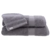 EPONGE 700G SERVIETTE 70X130CM 50X90CM ET GANT GRIS