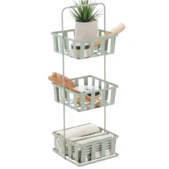ETAGERE METAL CARREE 3 NIVEAUX VERT SAUGE