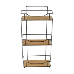 ETAGERE RECTANGLE 3 NIVEAUX BAMBOU NOIR