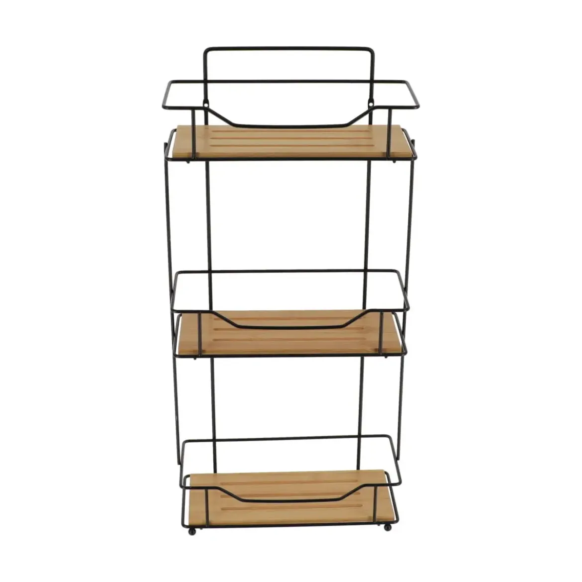 ETAGERE RECTANGLE 3 NIVEAUX BAMBOU NOIR