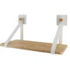 ETAGERE BAMBOU AVEC LANIERES A FIXER BLANC BAMBOU