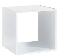 ETAGERE BOIS 1 CASE MIX BLANC