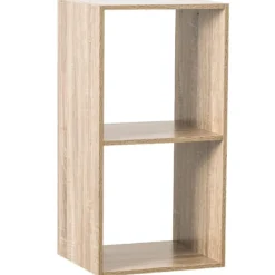 ETAGERE BOIS 2 CASES MIX NATUREL