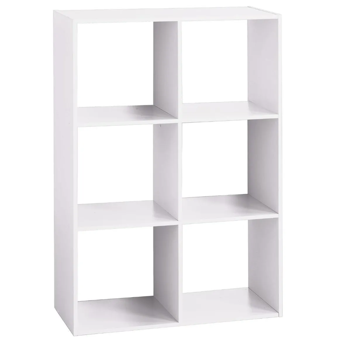 ETAGERE 6 CASES BLANC MIX