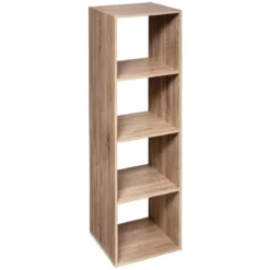 ETAGERE 4 CASES HAUT MIX NATUREL