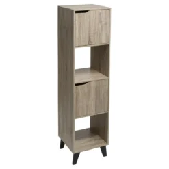 ETAGERE 4 CASES HAUT MIX NATUREL PIED