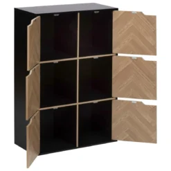 ETAGERE 6 CASES MIXNDOOR CHEVRONS D.67.5X32X100.5CM