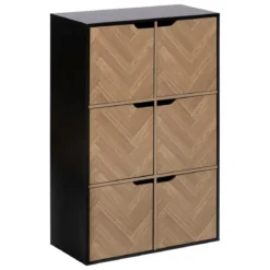ETAGERE 6 CASES MIXNDOOR CHEVRONS D.67.5X32X100.5CM