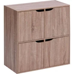 ETAGERE 4 CASES NATUREL MIX N DOOR