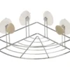 ETAGERE  D ANGLE METAL   2 VENTOUSES   2 DECO   GALET GRIS