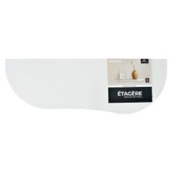 ETAGERE DESIGN NATUREL 57X19X1.8CM COLORIS BLANC