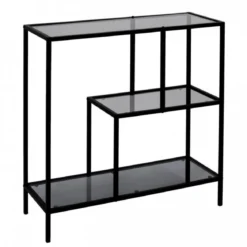 ETAGERE EDISON VERRE FUME 80X30X79.5CM