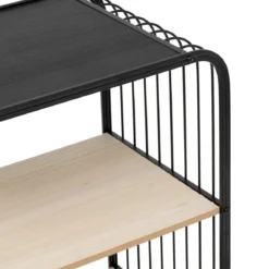 ETAGERE METAL BOIS 3 NIVEAUX