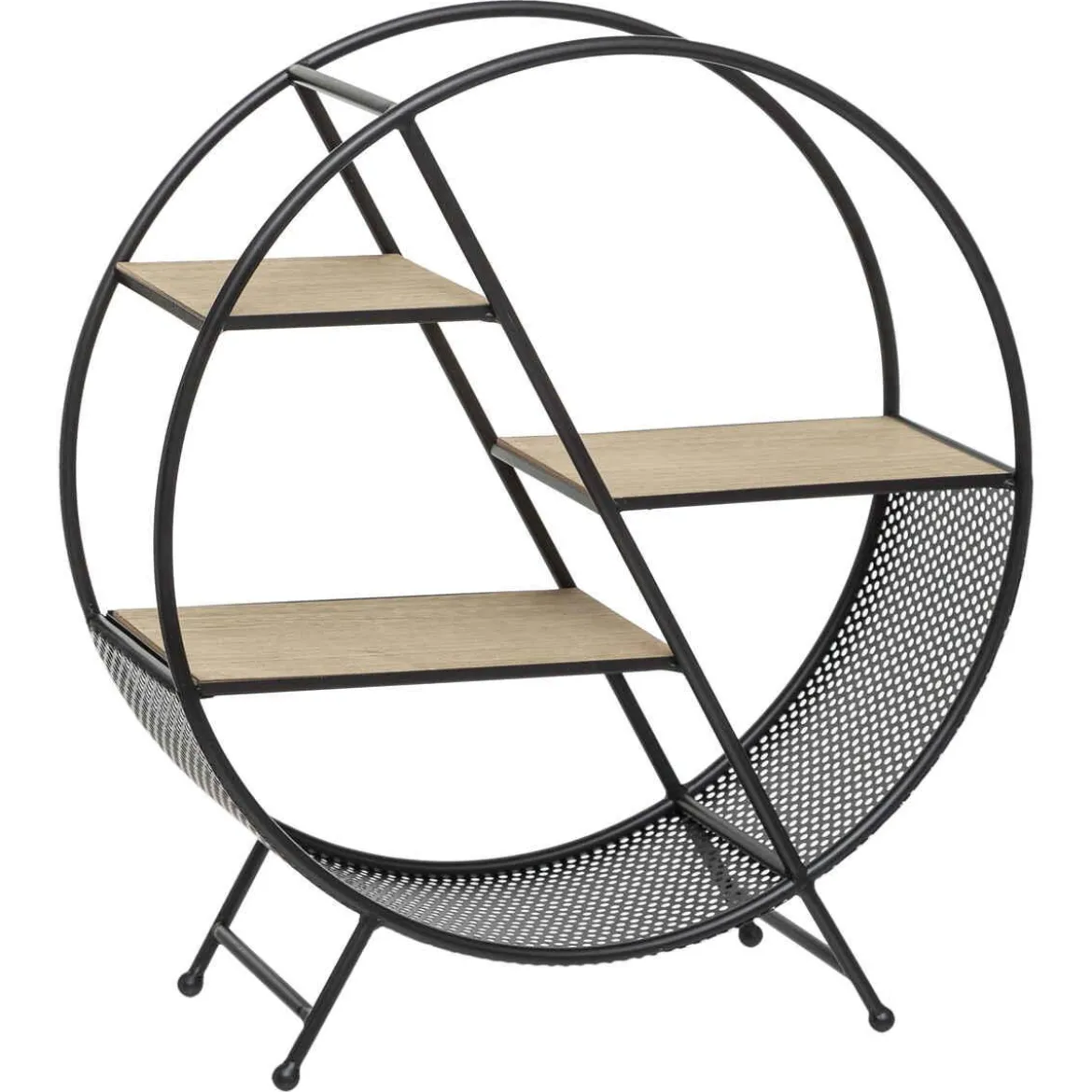 ETAGERE METAL ROND SUR PIED TIMEO D.50X18X55.5CM