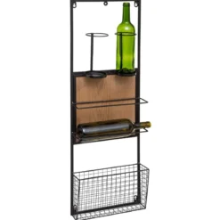 ETAGERE MURALE BOUTEILLE BAKOS D.29X9.5X90CM