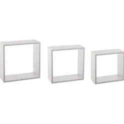 ETAGERE MURALE CUBE BLANC L 3 TAILLES
