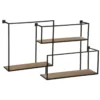 ETAGERE MURALE METAL BOIS D.86X52CM