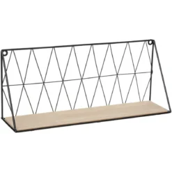 ETAGERE MURALE NOIR FILAIRE