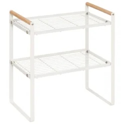 ETAGERE 2 NIVEAUX METAL 33X21X37.5CM