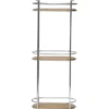 ETAGERE OVALE FIL METAL A POSER 3 NIVEAUX BAMBOU CHROME BAMB