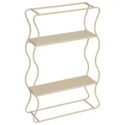 ETAGERE VAGUE JUDY METAL BEIGE D.40X12X58CM