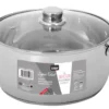 FAITOUT INOX AVEC COUVERCLE VERRE 28CM 8L