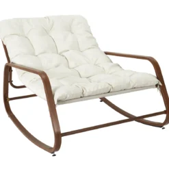 FAUTEUIL A BASCULE MIAMI IMITATION BOIS 92X69X130