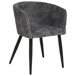 FAUTEUIL A DINER MARLO CHENILLE GRIS
