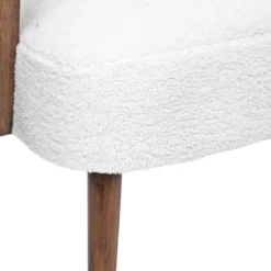 FAUTEUIL BLANC ACCOUDOIR BOUCLE CHIARA
