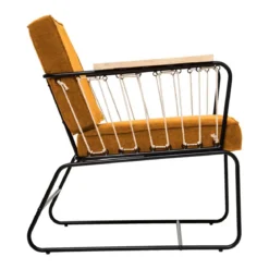 FAUTEUIL CHENILLE ANZIO OCRE