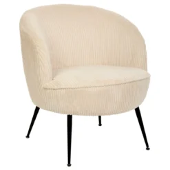 FAUTEUIL COTELE TILDAE BEIGE PIED NOIR